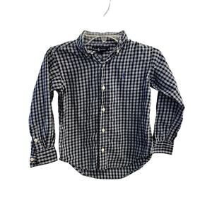 Ralph Lauren Boys Size 4 Plaid Cotton Button Up Shirt